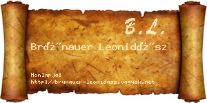 Brünauer Leonidász névjegykártya